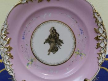 Plates - white porcelain - Březová, Bohemia - 1880