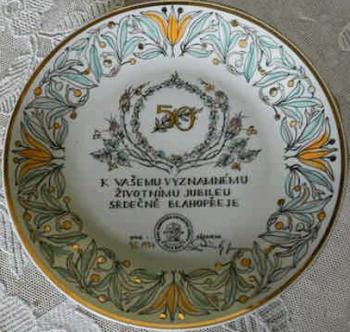 Plate - white porcelain - 1974