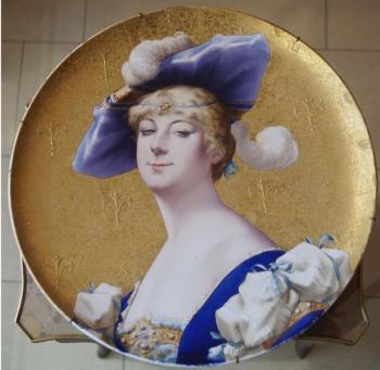 Decorative Plate - white porcelain - 1882